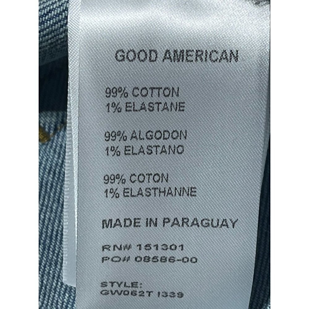 Good American Women's The Weekender Relaxed Fit Straight Leg Indigo339 Jeans - Picture 15 of 15